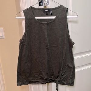 Theory Grey Cotton Tank with Tie at Waist Size M
